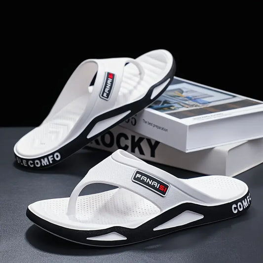Men's Slip- Slip-On Slippers - All-in-One Rubber Beach Water Slippers
