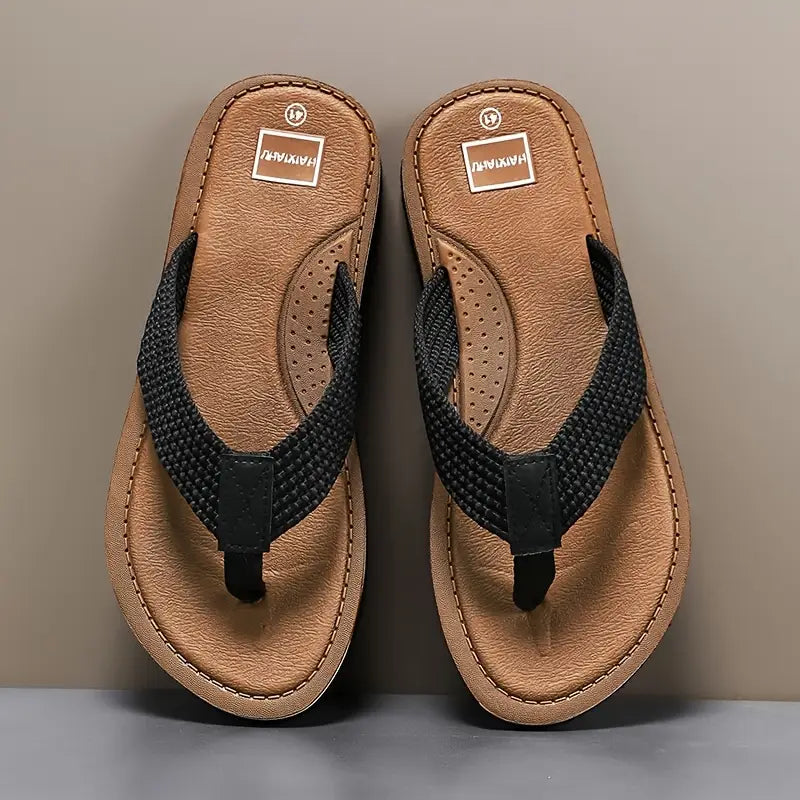 Men'S Minimalist Solid Color Slip on Siliper, Breathable Lightweight EVA Sole